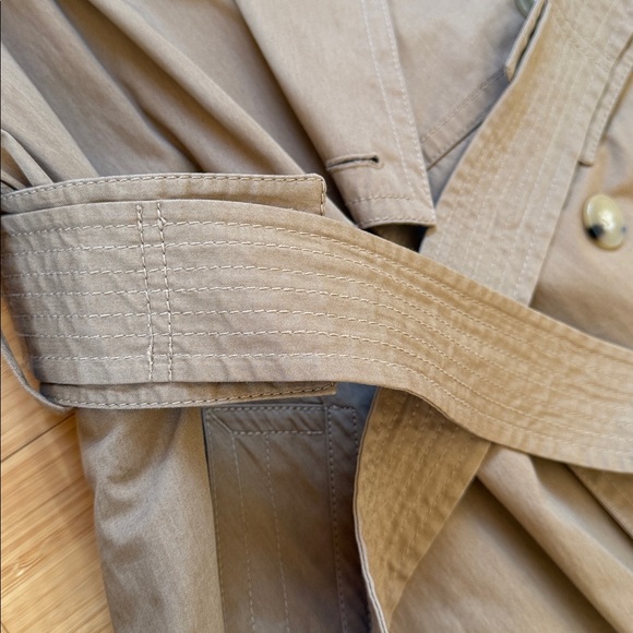 Vince Dark Khaki Cotton Belted Trench Coat, size small - Picture 11 of 16